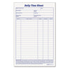TOPS Daily Time and Job Sheets, 8.5 x 5.5, 1/Page, 200 Forms/Pad, 2 Pads/Pack