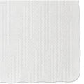 Hoffmaster Knurl Embossed Scalloped Edge Placemats, 9.5 x 13.5, White, 1,000/Carton