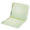 Pendaflex Dual-Tab Pressboard Fastener Folder, 2 Fasteners, Letter Size, Light Green Exterior, 25/Box