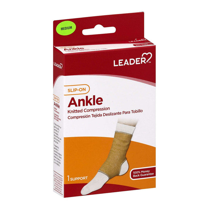 Leader Elastic Slip-On Ankle Support, Medium by Pasteur Pharmacy