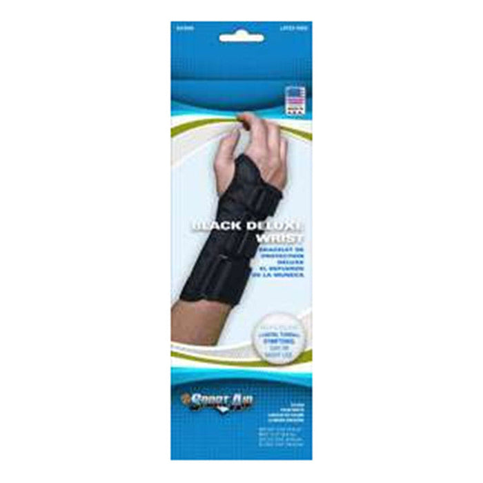 Sport Aid SA3900 Deluxe Wrist Brace – Comfortable Support (Right Hand, Large, Black) by Pasteur Pharmacy