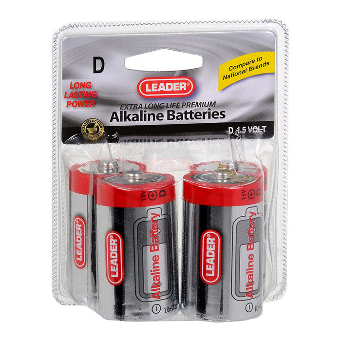 Leader Batteries Battery Alkaline D, 1.5 Volt 4 ct by Pasteur Pharmacy