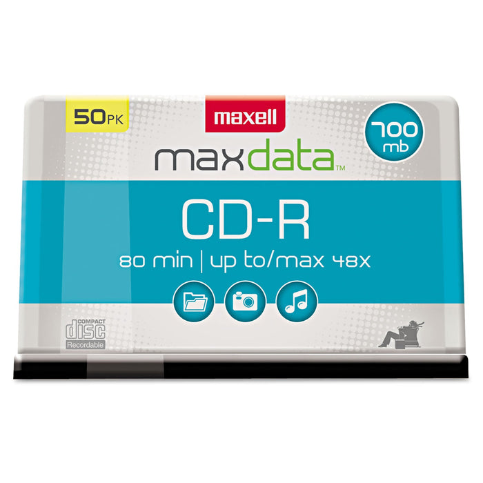 Maxell CD-R Discs, 700 MB/80 min, 48x, Spindle, Silver, 50/Pack