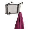 Safco Onyx Mesh Wall Racks, 2-Hook, 8.5w x 3d x 5.5h, Black