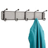 Safco Onyx Mesh Wall Racks, 5 Hook, 26.75w x 3d x 5.5h, Black