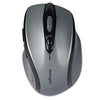 Kensington Pro Fit Mid-Size Wireless Mouse, 2.4 GHz Frequency/30 ft Wireless Range, Right Hand Use, Gray