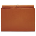 Pendaflex Expanding Wallet, 3.5" Expansion, 1 Section, Elastic Cord Closure, Tabloid Size, Brown
