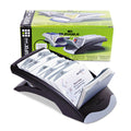 Durable VISIFIX Desk Business Card File, Holds 200 2.88 x 4.13 Cards, 5 x 9.31 x 3.56, Plastic, Graphite/Black