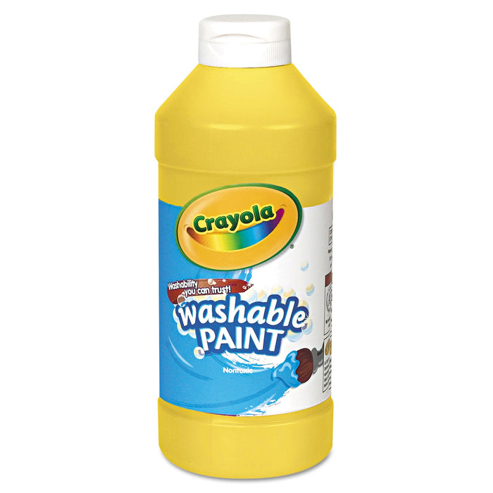 Crayola Washable Paint, Yellow, 16 oz Bottle