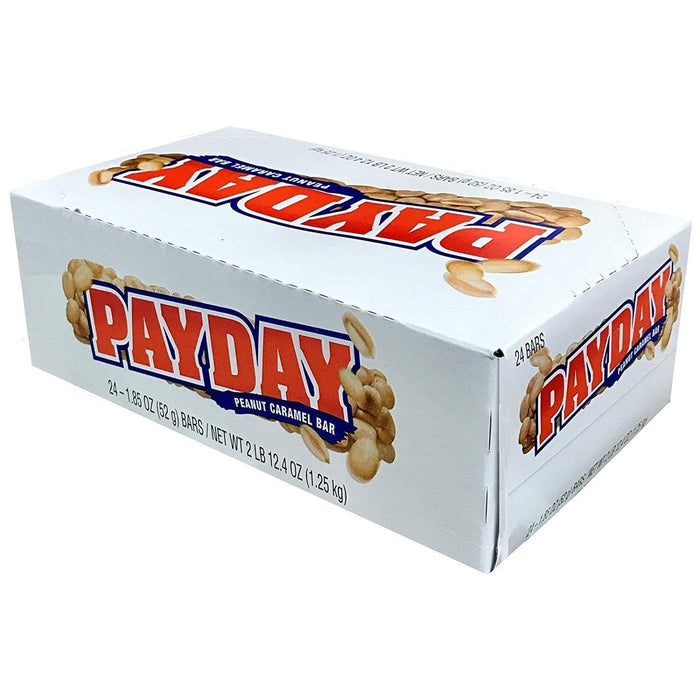 PAYDAY Peanut Caramel Full Size Candy Bars, 1.85 oz, 24 Count Box by Pasteur Pharmacy
