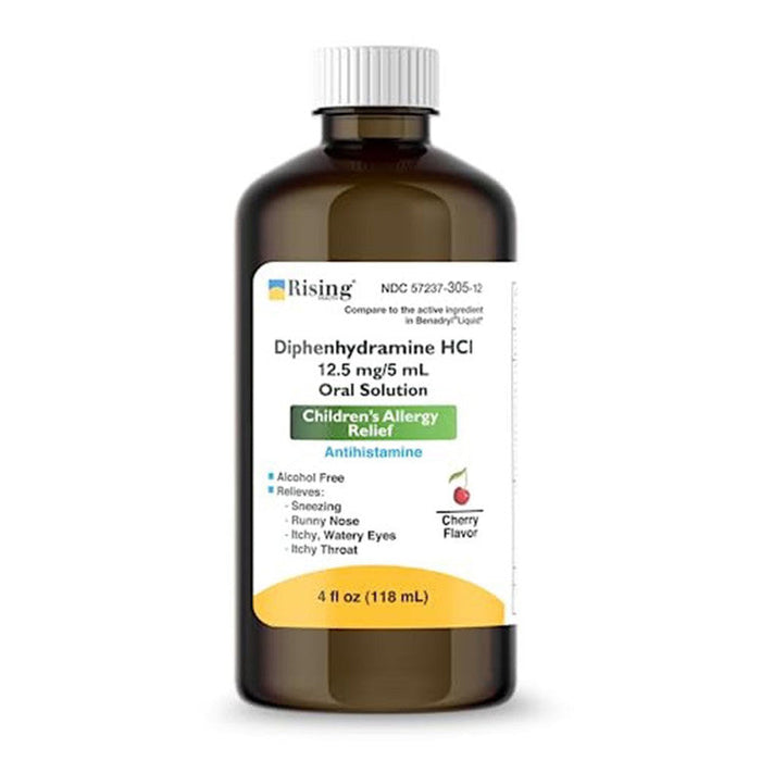Diphenhydramine Hcl 12.5 Mg, Kids Allergy Syrup, 4 Oz by Pasteur Pharmacy