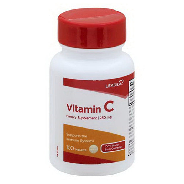 Leader Vitamin C 250 mg, Immune System Support & Antioxidant Health, 100 Tablets by Pasteur Pharmacy