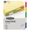 Wilson Jones Insertable Tab Dividers, 3-Hole Punched, 5-Tab, 11 x 8.5, Buff, Assorted Tabs, 1 Set