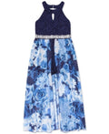 Speechless Girls Glitter-Lace Walk-Through Maxi Dress by Vanessa Jane