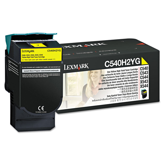 Lexmark C540H2YG High-Yield Toner, 2,000 Page-Yield, Yellow