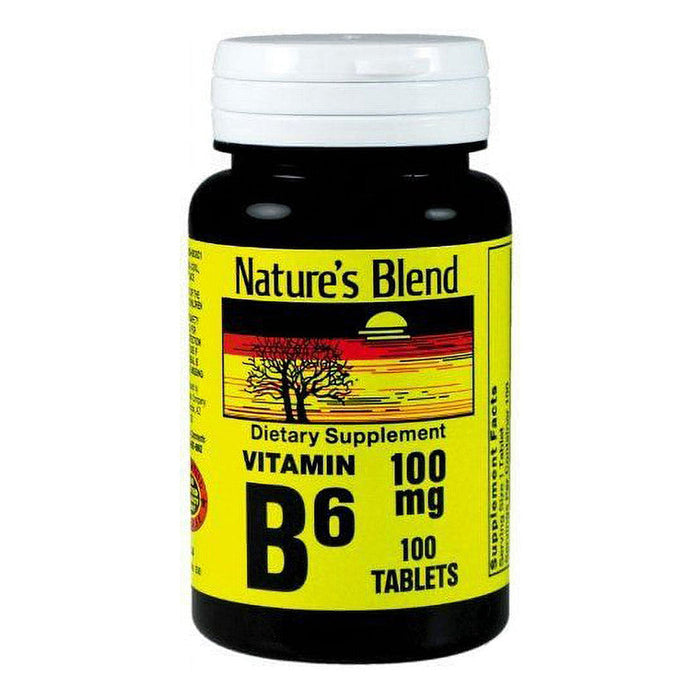 Nature's Blend® Vitamin B6 – 100 mg Energy &amp; Nerve Support (Tablets) by Pasteur Pharmacy