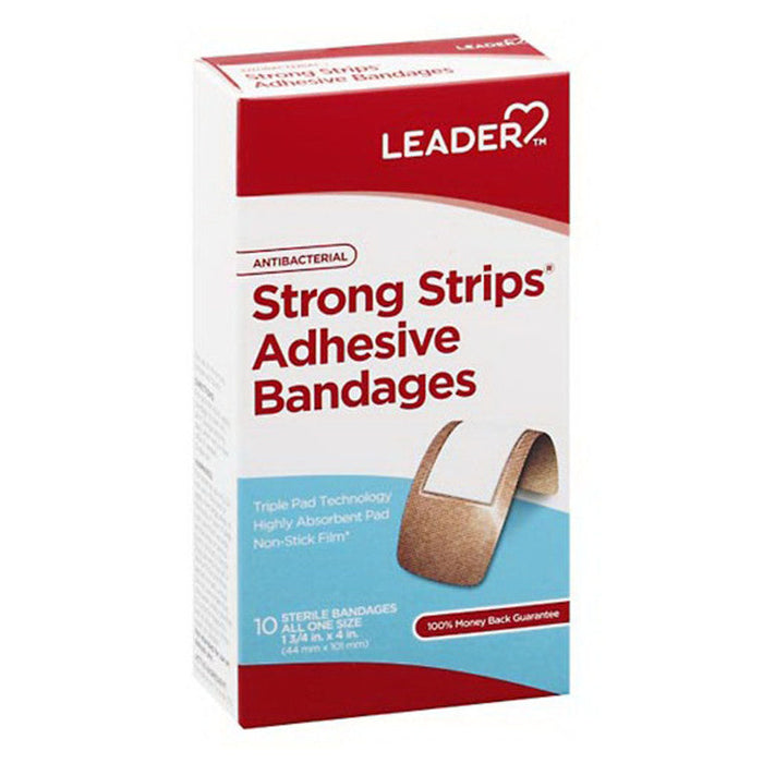 Leader Strong Strips XL Bandage 1.75inX4in 10ct by Pasteur Pharmacy