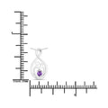 0.15 Ct Heart Purple Amethyst Prong Silver Mom Infinity Pendant Necklace by Fine Color Jewels