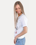 Colorful Christmas Trees Graphic Tee - White by Boutique 23