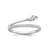 Fancy Cubic Zirconia Fashion Snake Pave Ring