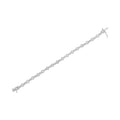 10K White Gold 4.0 cttw Brilliant Round-cut and Baguette Diamond Floral Cluster Link Bracelet (I-J Clarity, I1-I2 Color) - Size 7" by Bids.com
