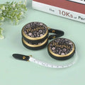 1.5m Centimeter Inch Roll Tape Portable Retractable Vintage PU Leather Mini Tape by DailySale