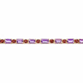 16.96 Ct Multi-Gemstone Prong Yellow Gold Plated Silver Alternating Inline Box Clasp Tennis Bracelet by Fine Color Jewels