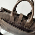 16" Crazy Horse Full-Grain Leather Briefcase by MiamiLeathers.com