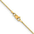 16 inch 10K Yellow Gold 1 mm Box Chain with Lobster Clasp by Fine Color Jewels
