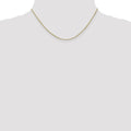 16 inch 10K Yellow Gold 1 mm Box Chain with Lobster Clasp by Fine Color Jewels
