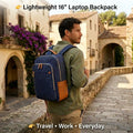 16″ Lightweight Nylon Laptop Backpack for Work & Travel by MiamiLeathers.com