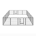 16 Panels Large Indoor Metal Pet Fence by DailySale