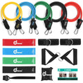 16-Pieces: Resistance Bands Set for Burning Fat & Muscle Strength by DailySale