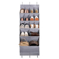 16 Pockets Over The Door Shoe Organizer 5 Tier with 6 Hooks by DailySale