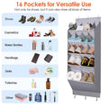 16 Pockets Over The Door Shoe Organizer 5 Tier with 6 Hooks by DailySale
