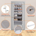 16 Pockets Over The Door Shoe Organizer 5 Tier with 6 Hooks by DailySale