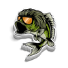 Bass Mullet Hard Hat Decal