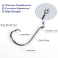 160-Piece: Offset Fishing Hooks Kit by DailySale
