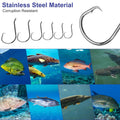 160-Piece: Offset Fishing Hooks Kit by DailySale