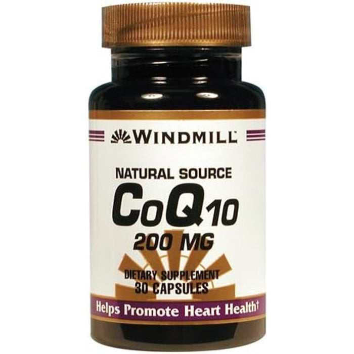Windmill® Natural Source CoQ10 200 mg – Cardiovascular &amp; Energy Support (Capsules) by Pasteur Pharmacy