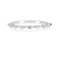 0.22 Ct Round White Lab Diamond Sterling Silver Half Eternity Ring by Fine Color Jewels