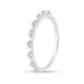 0.22 Ct Round White Lab Diamond Sterling Silver Half Eternity Ring by Fine Color Jewels