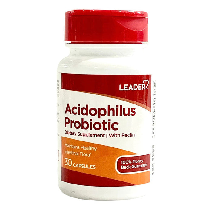 Leader Acidophilus Probiotic, Digestive Health Support, 30 Dietary Capsules by Pasteur Pharmacy