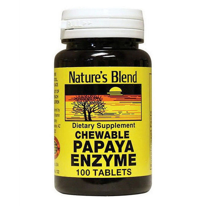 Nature's Blend Papaya Digestive Enzyme, 100 Chews by Pasteur Pharmacy