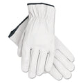 MCR Grain Goatskin Driver Gloves, White, X-Large, 12 Pairs