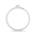 Round White Lab Diamond Prong Sterling Silver Solitaire Ring by Fine Color Jewels