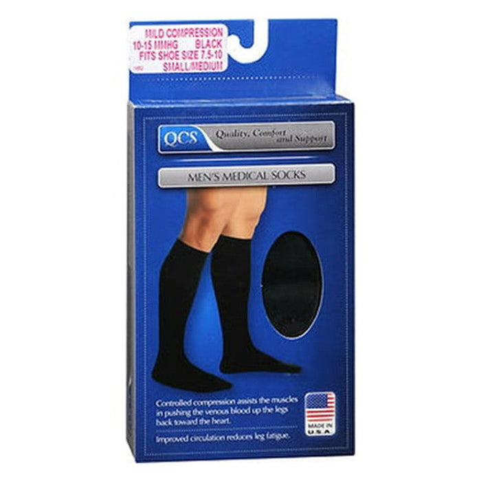 Loving Comfort Dress Socks Knee High Closed Toe Men's 10-15Mmhg Black -Small/Medium by Pasteur Pharmacy