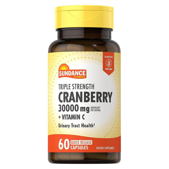 Sundance Vitamins Ultra Triple Strength Cranberry 15,000 Mg + Vitamin C - 60 Capsules by Pasteur Pharmacy