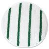 Rubbermaid Low Profile Scrub-Strip Carpet Bonnet, 17" Diameter, White/Green