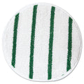 Rubbermaid Low Profile Scrub-Strip Carpet Bonnet, 17" Diameter, White/Green